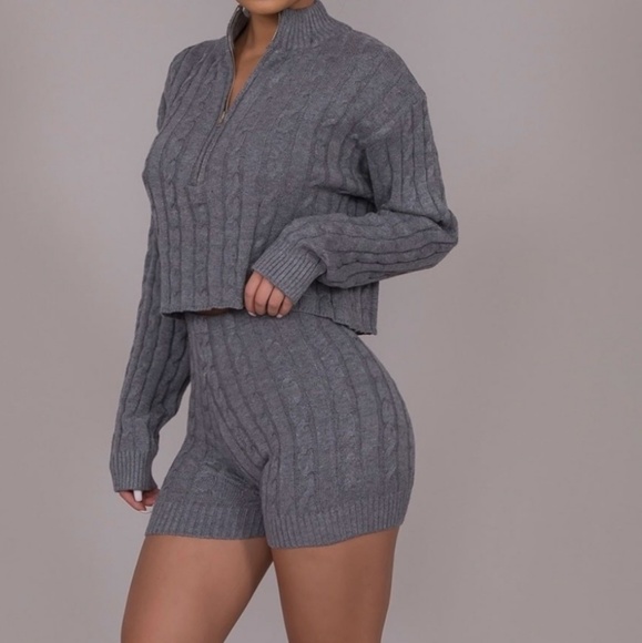 🆕️Cable Knit Shorts Set - Picture 4 of 5